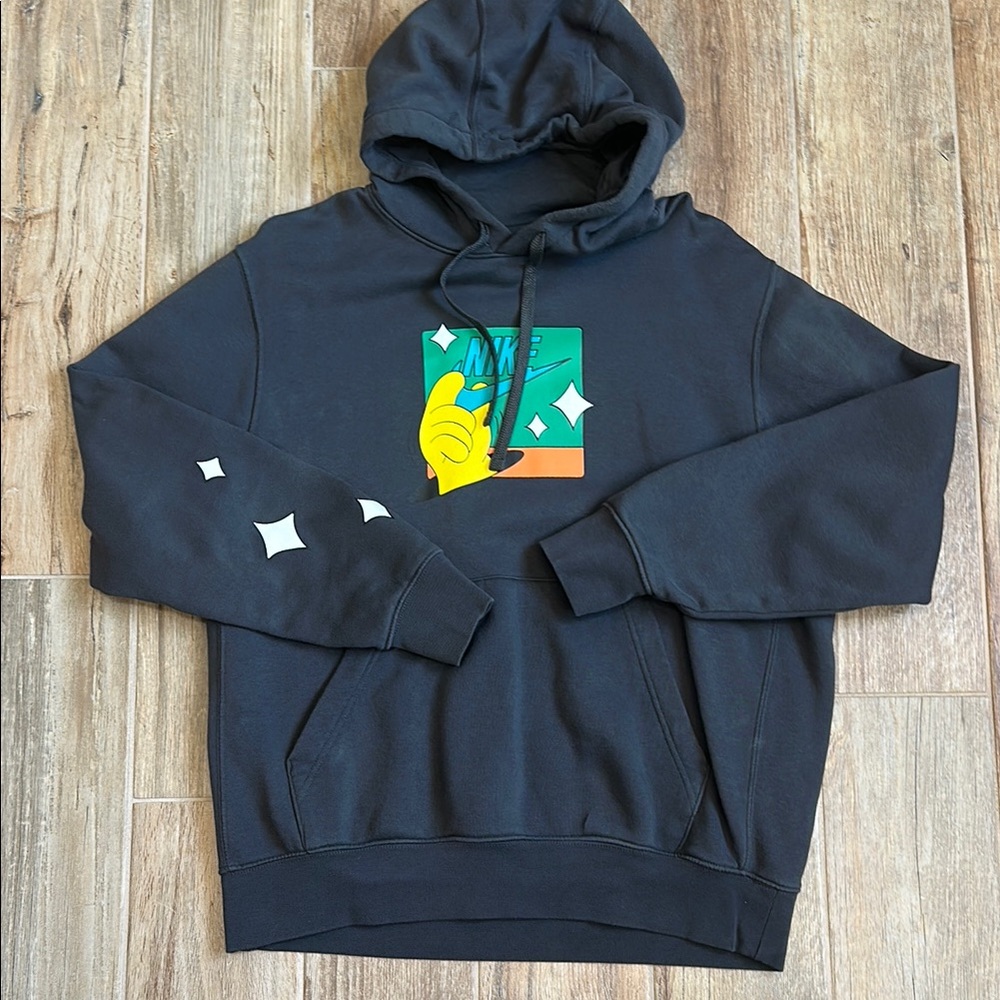 Nike Black Hoodie Sweatshirt with Bold Graphic